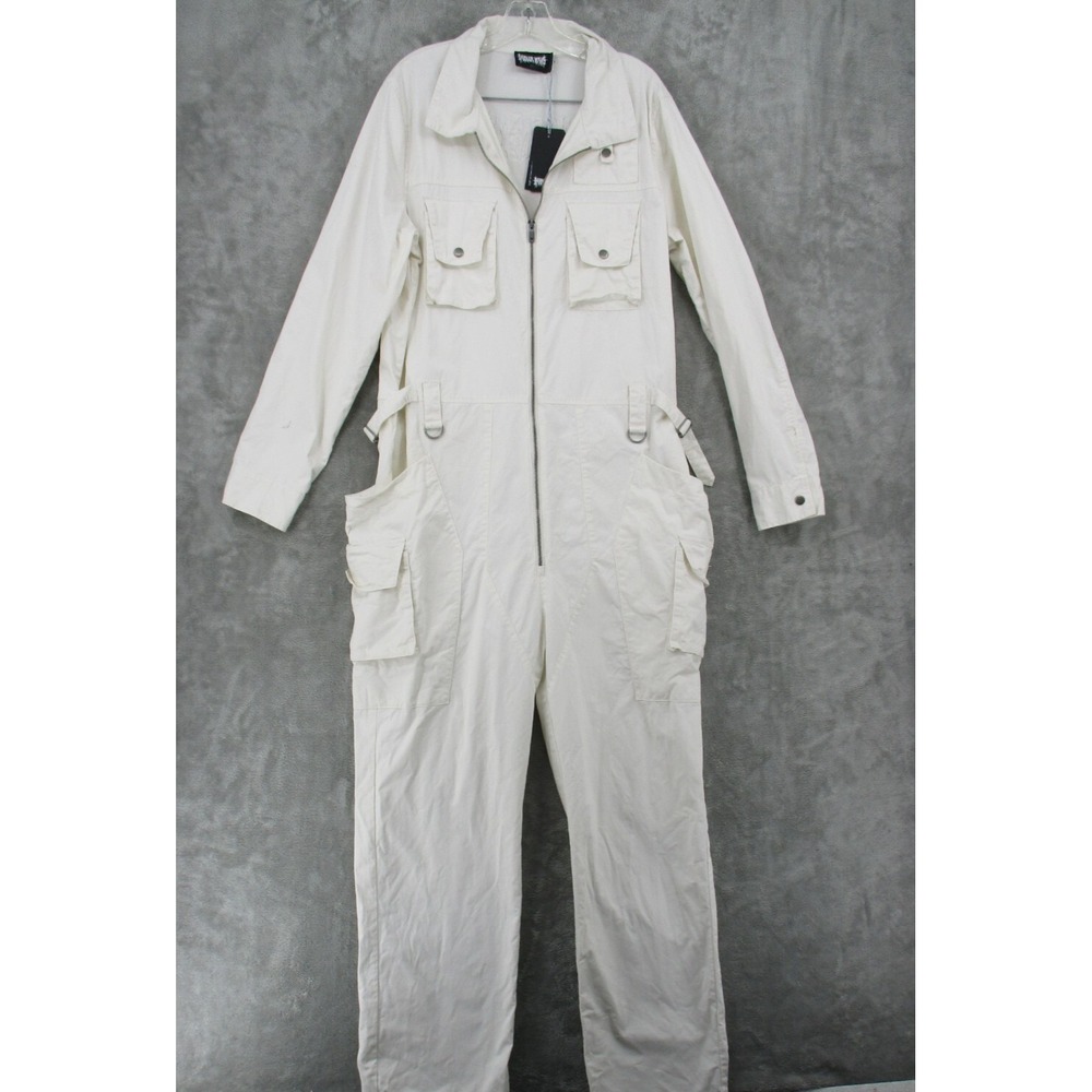 Darker Wave Jumpsuit‎ Womens Utility Cargo Dolls Kill Goth Grunge Ivory